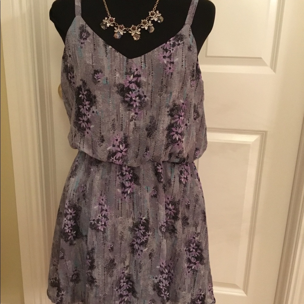 Mimi Chica Lavendar Print Dress